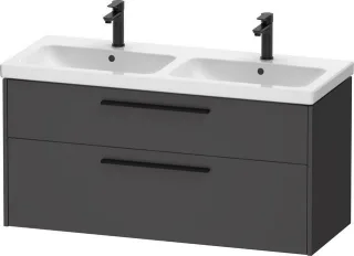 Duravit D-Code Waschtischunterschrank wandhängend Schubk. 2, für Doppelwaschtisch  DC46740BD490000