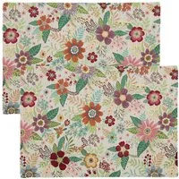 Erwin Müller Platzset Tischset "Blumen" 2er-Pack, Jacquard Blumen