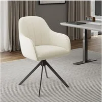 HawthyHome Polsterstuhl 360° drehbar mit Armlehne und Metallbeinen, 4-Fußstuhl (1 St), Moderner Küchenstuhl Esszimmerstuhl für Wohnzimmer & Büro