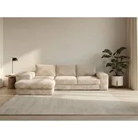 WERK2 Ecksofa Rozzana Design Ecksofa mit hohem Komfort, zeitlos & elegant, L-Form, in kuschelweichen Trendstoffen Cord, Breitcord und Plüsch