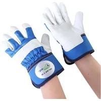 tprosafe Leder-Arbeitshandschuhe kids premium Kinderhandschuhe blau-grau - kleine Handschuhe