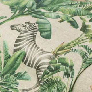 Dekostoff "Tiere & Blätter", natur-color