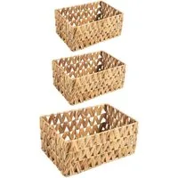 IDIMEX Aufbewahrungskorb TONOA (Set), Aufbewahrungsbox 3er Set aufbewahrungsbox organizer aus Wasserhyazinth