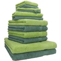 Betz Handtuch Set 12-TLG. Handtuch Set Premium Farbe tannengrün/avocadogrün, 100% Baumwolle (Set, 12-St)