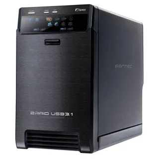 FANTEC QB-X2U31R schwarz 2 x 3,5 SATA Raid HDD USB 3.1
