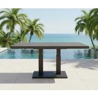 Lesli Living Gartentisch Lesli Living Hub-Loungetisch Murcia Negro 140x85x50/72cm