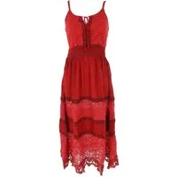 Guru-Shop Midikleid Besticktes Boho Sommerkleid, langes besticktes.. alternative Bekleidung