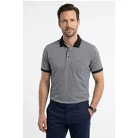 OLYMP Poloshirt Casual Two-Tone Piqué, Seitenschlitzen im Saum