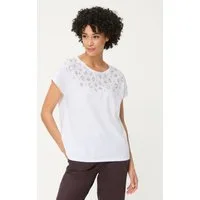 Olsen T-Shirt Shirt mit Placement-Print und Rundhalsausschnitt