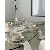 EKA Geschirr-Set Cermico Beige Geschirr Set (27-tlg), Porzellan