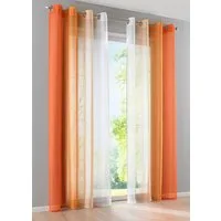 Gardinenbox Gardine (2 St), Ösen, transparent, Voile, Farbverlauf Vertikal »Modena« Voile Raffhalter 10000183