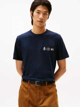 SMALL CREST OUTLINE TEE desert sky - Gr. - XL