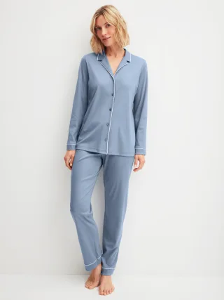 CALIDA - DAMEN Pyjama aura blue - Gr. - M