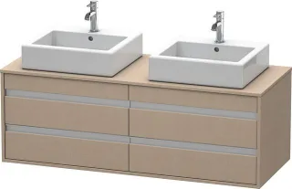 Duravit Ketho Konsolenwaschtischunterbau wandhängend Leinen Matt 1400x550x496 mm - KT6657B7575 KT6657B7575