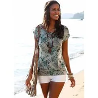 LASCANA Longshirt mit breitem Bund aus luftigem Viskose-Stretch