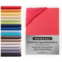 Hometex Premium Textiles Spannbettlaken Premium Boxspringbett Spannbetttuch ideal für Wasserbett und Matratzen, Jersey, Gummizug: Rundumgummizug, Spannbettlaken Premium Qualität 190 g/m², Gekämmte Baumwolle