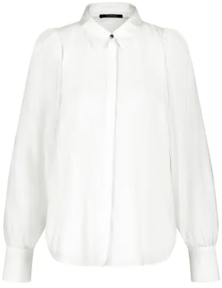TAIFUN - Bluse mit Puffärmeln weiß - Gr. - 38