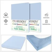TRENDBUY24 Spannbettlaken Kinder Spannbettlaken 60x120 - 70x140 cm, Baumwolle, Gummizug: ja, (1 Stück), JERSEY