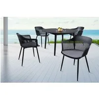 riess-ambiente Stuhl AIRE schwarz (Einzelartikel, 1 St), Esszimmer · Kunststoff · Metall · Outdoor · Balkon