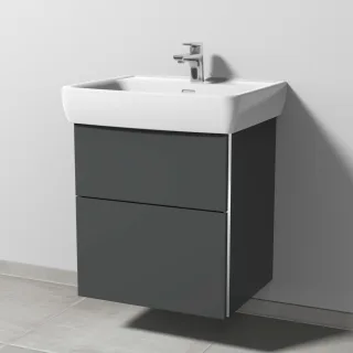 Sanipa 3way Waschtischunterbau zu Laufen Pro A Waschtisch mit 2 Auszügen, Anthrazit-Matt BR75622