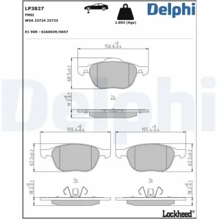 Delphi Bremsbel?ge vorne Ford C-Max Ecosport Focus Grand