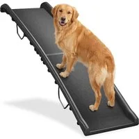 tectake Hunderampe Haustierrampe Paw Step Auto, klappbar und rutschfest, bis 90kg, klappbar und rutschfest