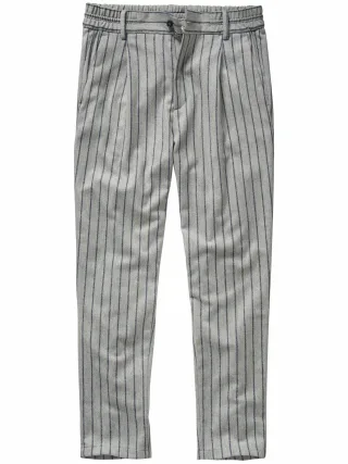 Mey & Edlich Herren Streiflings-Anzughose Grau 68 % Schurwolle, 30 % Polyester, 2 % Elasthan