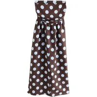 Next Midikleid Gerafftes Bandeau-Midikleid (1-tlg)