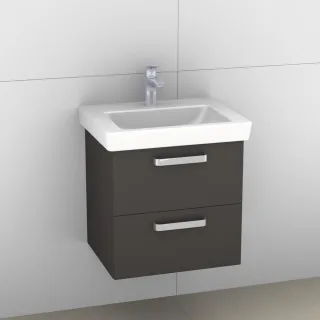 Artiqua 414 Waschtischunterschrank für Subway 2.0 7113F6 Stahlgrau, 414-WU2L-V60-7142-88 414-WU2L-V60-7142-88