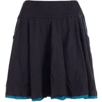 Vishes Minirock Zweifarbiger kurzer Damen-Rock Mini-Rock Tanz-Rock Baumwollrock Goa, Hippie, Retro Style