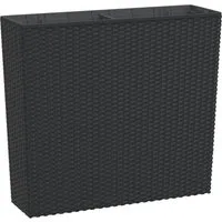 vidaXL Blumentopf Pflanzkübel mit herausnehmbaren Einsatz Anthrazit 12/44 L PP (1 St)