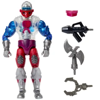 Masters of the Universe Masterverse Actionfigur ca. 18 cm New Eternia Roboto MOTU Spielzeugheld mit durchsichtigem Mechanik-Oberkörper 30 Bewegungspunkte JBP78
