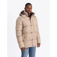 OMBRE Winterjacke Pufferjacke mit Karofutter