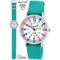 Pacific Time Quarzuhr Kinder Armbanduhr Lernuhr nachhaltiges Wechselarmband, Mix und Match Design - Gratis Versand
