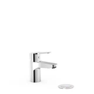 Tres Einhebel Waschtischmischer mit Tres duo und Click clack Ablaufventil , 21510310D 21510310D