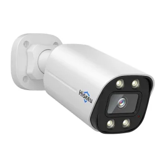 Hiseeu HB488-P 8MP 4K PoE IP Security Camera CCTV Video Surveillance Cam HD Color Night Vision Two-Way Audio IP67 Waterp