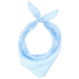Halsüberkopf Accessoires - 50x50 Tuch Stripe blau - Gr. - OS