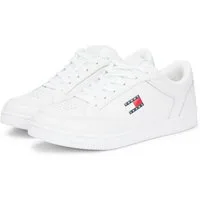 Tommy Jeans TJM CUPSOLE LONG LACE LEATHER Sneaker, Freizeitschuh, Halbschuh, Schnürschuh mit Ziernähten