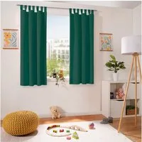 heimtexland Vorhang Dekoschal Baumwolle Fensterdeko Gardine blickdicht (1 St), Schlaufen, blickdicht, Polycotton, Natur I Kräuselband oder Schlaufen I verschiedene Größen