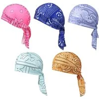 Zaewry Kopftuch 5 Stück Frauen Chemo Hut Turban Beanie, vorgebundene Headwraps, (5-St)