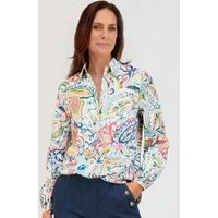 bianca Druckbluse ADINA im stilvollen Paisley-Design in Trendfarben