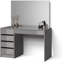 Livinity® Schminktisch Imola, Grau, 120 cm (2-St)