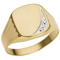 Firetti Siegelring Schmuck Geschenk Gold 333 Herrenring Goldring, mit Diamant
