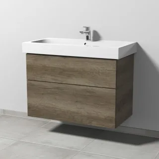 Sanipa 3way Waschtischunterbau zu Geberit iCon Waschtisch mit 2 Auszügen, Eiche-Nebraska SM65237
