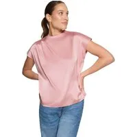 Zero Satinbluse Damen mit Kragen