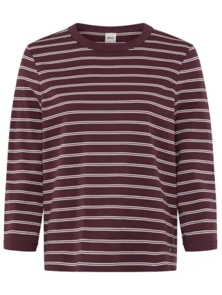 BRAX - Gestreiftes Langarmshirt rot - Gr. - 38