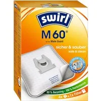 Swirl Staubsaugerbeutel M 60 EcoPor, 99,99% Filterung von Allergenen & Hausstaub