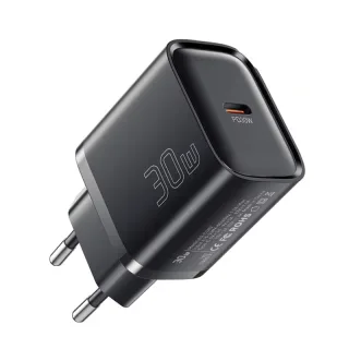 ESSAGER ES-CD52 30W 1-Port USB PD Charger USB-C PD3.0 QC3.0 FCP SCP BC1.2 iP2.4A Fast Charging Wall Charger Adapter EU P