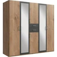 Wimex Kleiderschrank Diver Drehtürenschrank mit Spiegel, 180, 225 o. 270cm breit Bestseller Schlafzimmerschrank wahlweise 3 Innenausstattungen