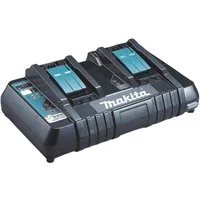 Makita Doppel-Schnellladegerät DC18RD 196933-6 14,4 +18V Akku-Ladestation (Makita 14,4 V und 18 V LXT Akku-Systeme)